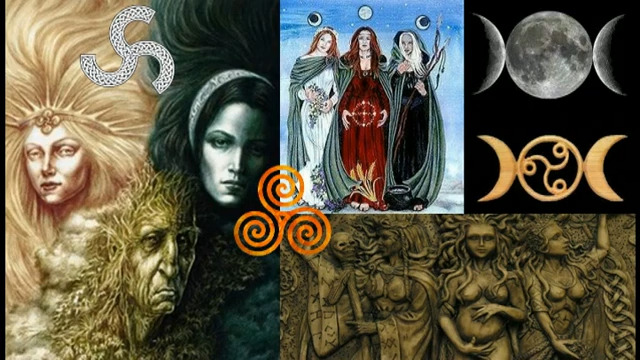 Image du Triskel associé à Hécate, la déesse des carrefours, symbolisant les trois chemins de choix