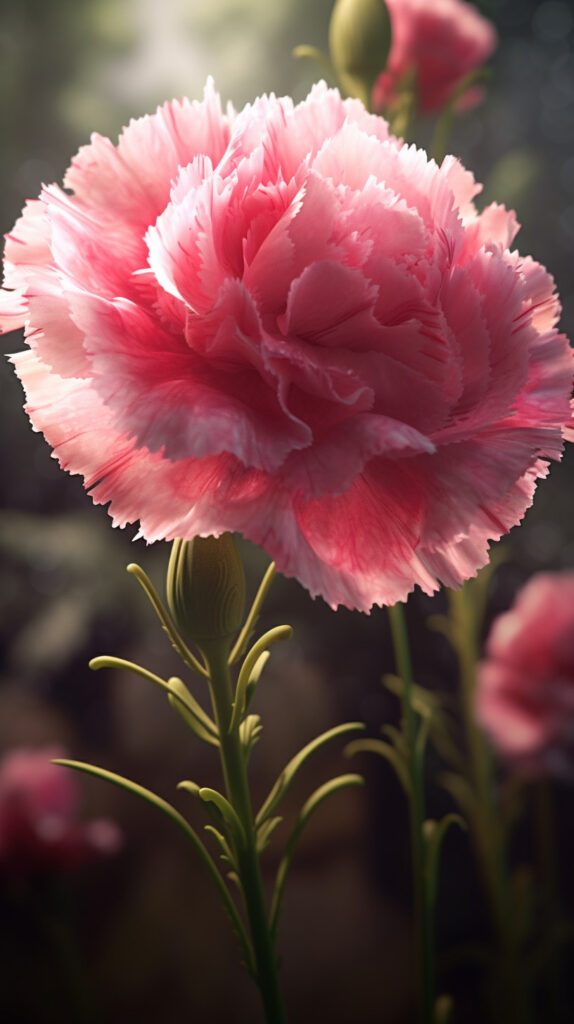 Une grande fleur d'oeillet rose